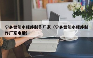 喀什宁乡智能小程序制作厂家（宁乡智能小程序制作厂家电话）